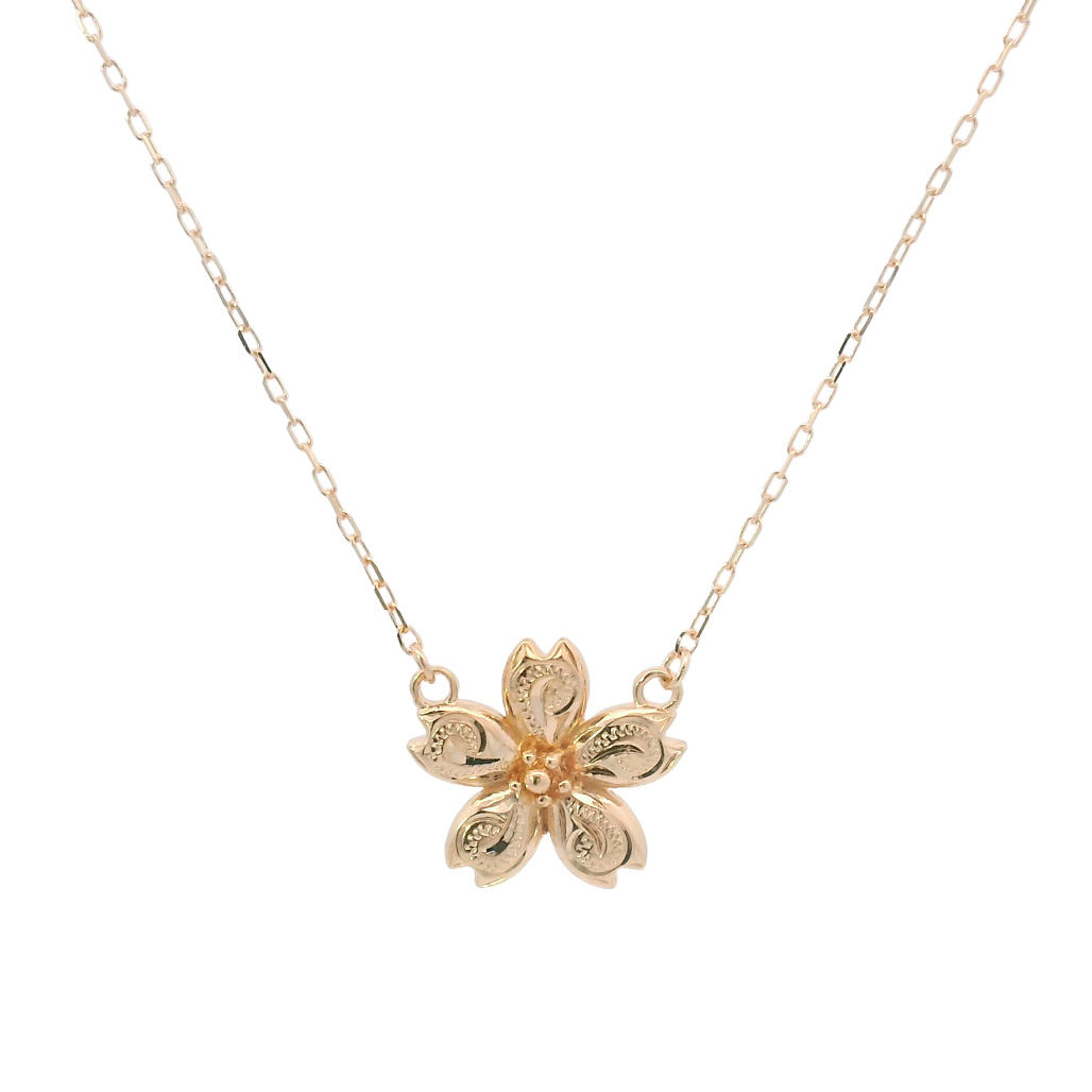 ハワイアンジュエリー[K10PG] サクラ ネックレス