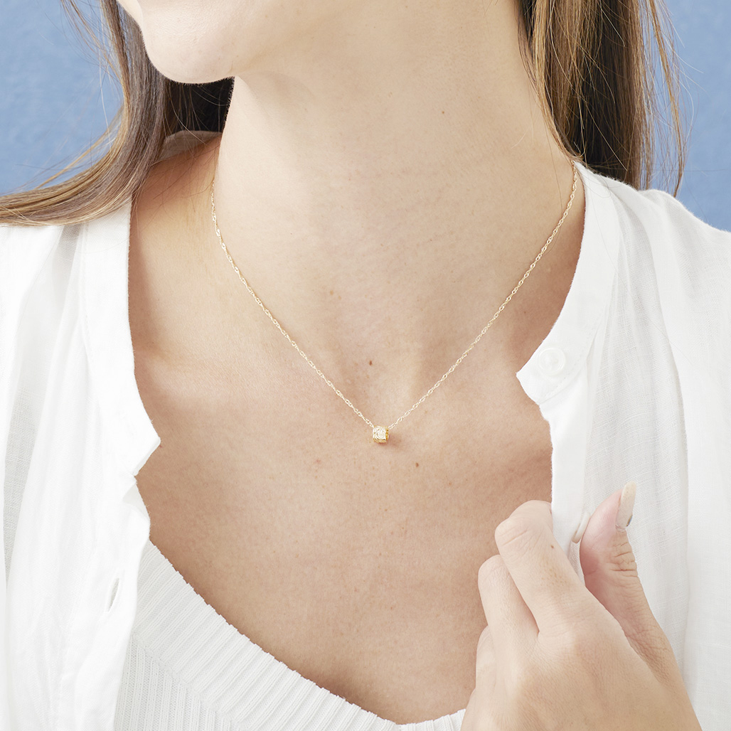 K18波モチーフネックレス110H2506⑥