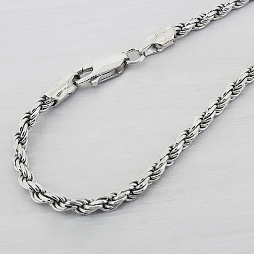 ハワイアンジュエリー[SV925/45cm/3mm] カットロープチェーン｜Local 