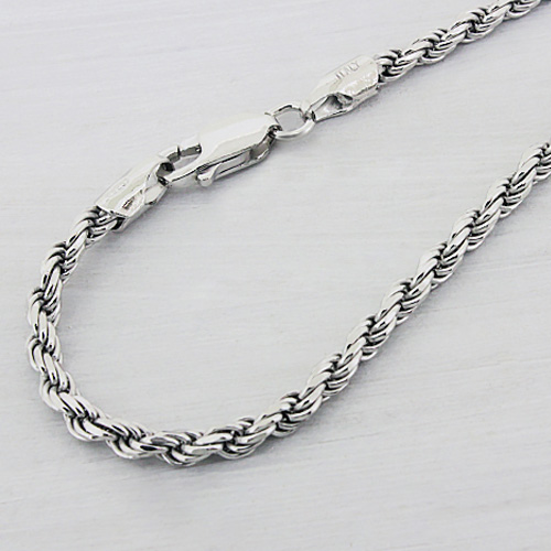 シルバーカット ロープチェーン2.8RP 60-50cm ハワイアンジュエリー 
