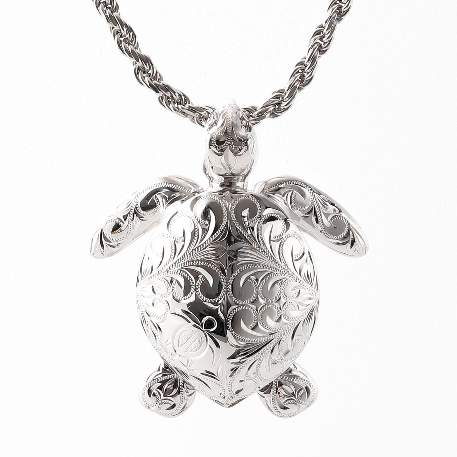 ハワイアンジュエリーシルバーペンダント,ウミガメペンダント